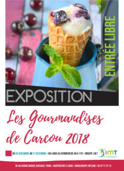 Affiche de l'exposition de photographie "Les Gourmandises de Carcou"