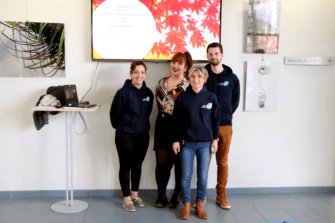 Nos trois apprentis et leur formatrice