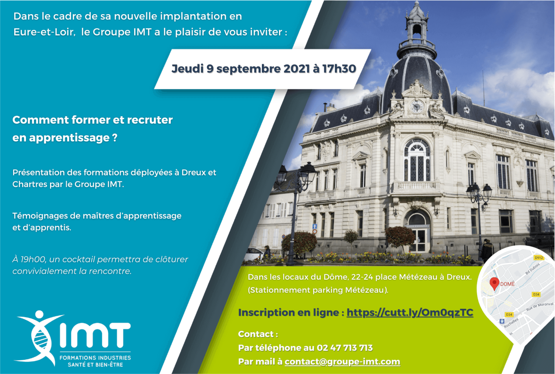 Invitation evenement Dreux Groupe IMT 2021