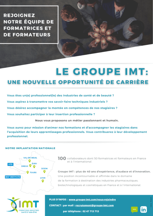 Groupe IMT Marque employeur recrutement formatrices et formateurs 2021