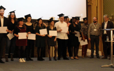 La remise de diplômes ci-dessus a eu lieu en 2019 (Photographie prise par le Groupe IMT)