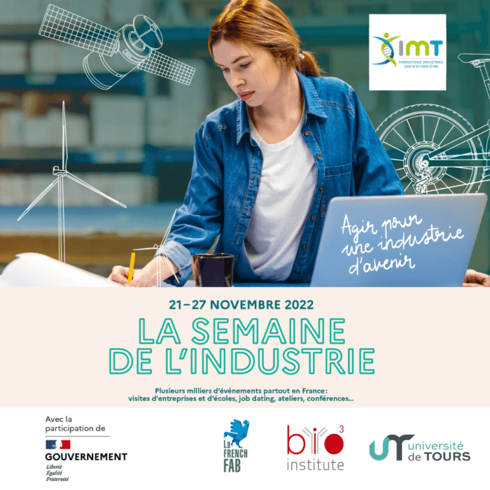 Post reseaux sociaux Semaine de lindustrie Etat logo Groupe IMT Bio3 nov 2022