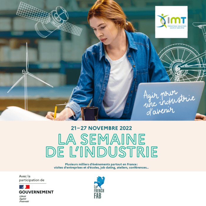 Post reseaux sociaux Semaine de lindustrie Etat logo Groupe IMT nov 2022