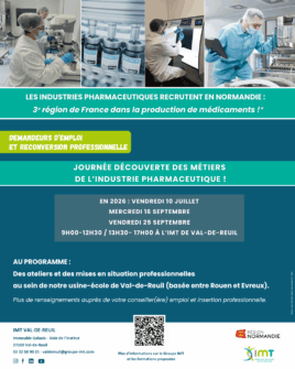 Journée découverte métiers de l’industrie pharmaceutique – Normandie