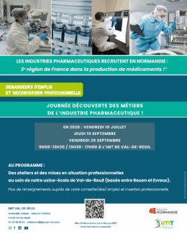 Journée découverte métiers de l’industrie pharmaceutique – Normandie